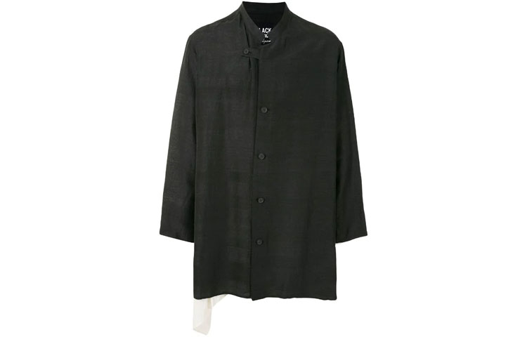 Yohji Yamamoto Solid Button-Up Jacket Black HR-B64-855