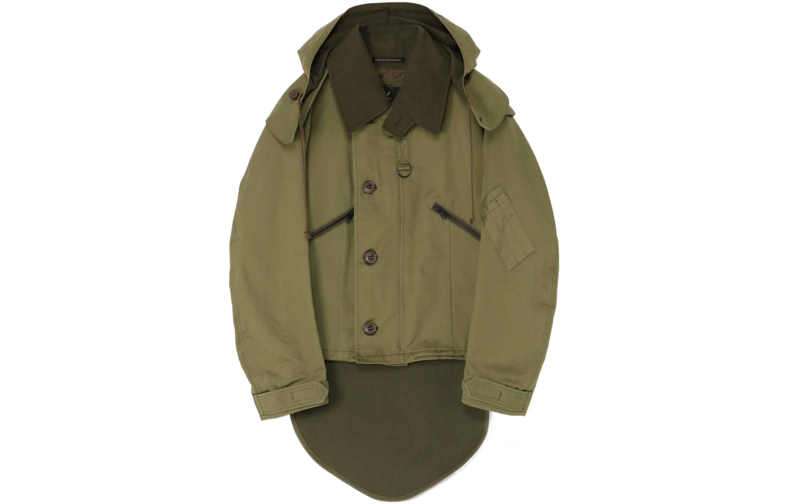 Yohji Yamamoto Solid Color Patchwork Hoodie Jacket Unisex YE-J02-816-1