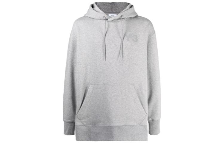 Yohji Yamamoto Solid Print Drawstring Hoodie Light Gray 16-352-782-1