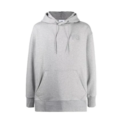 Yohji Yamamoto Solid Print Drawstring Hoodie Light Gray 16-352-782-1