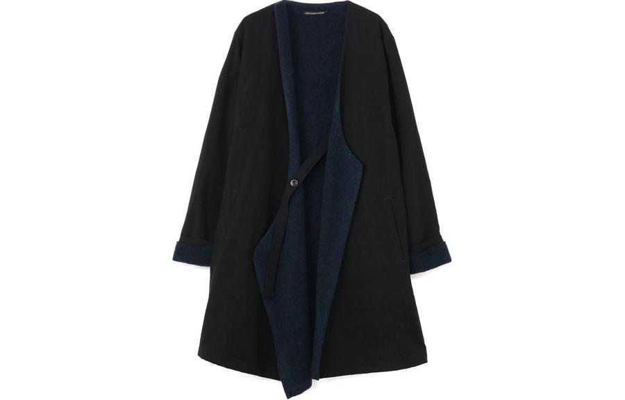 Yohji Yamamoto Solid Reversible Loose Fit Jacket Black YX-J13-809-1