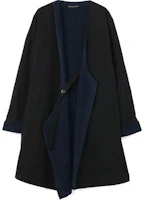 Yohji Yamamoto Solid Reversible Loose Fit Jacket Black YX-J13-809-1 Yohji Yamamoto Solid Reversible Loose Fit Jacket Black YX-J13-809-1