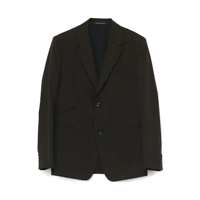 Yohji Yamamoto Solid Single-Breasted Blazer Jacket Dark Brown HX-J85-151-1