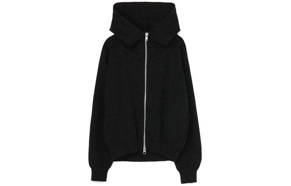 Yohji Yamamoto Solid Zip-Up Hoodie Black YM-K81-945-3