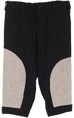 Yohji Yamamoto SS20 Celana Pendek Patchwork Hitam Unisex Katun-Linen. HN-P44-011 Lookbook Yohji Yamamoto SS20 Celana Pendek Patchwork Hitam Unisex Katun-Linen. HN-P44-011
