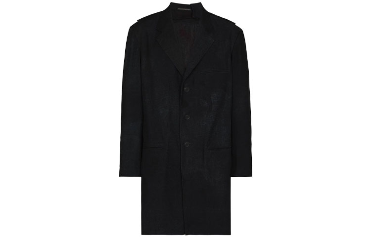 Yohji Yamamoto SS21 Graphic Shirt Jacket Black HD-J20-013