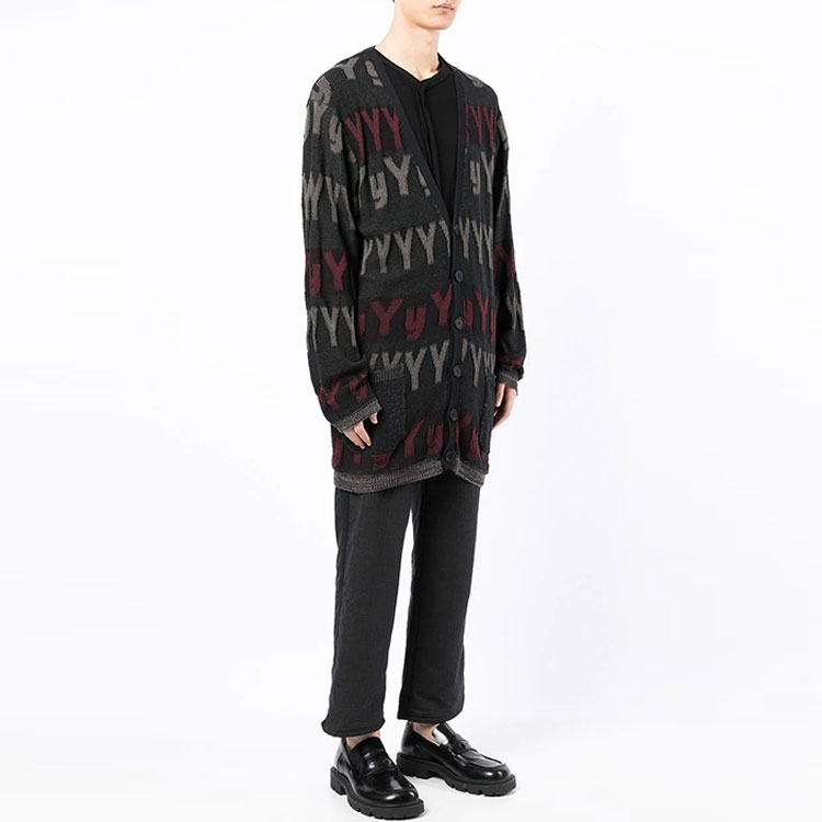 Purchase Yohji Yamamoto SS22 Cardigan Rajut Hitam V-neck Kancing. HG-K84-986