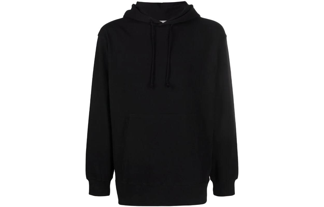 Yohji Yamamoto SS22 Black Fleece Pullover Hoodie HG-T25-078-1