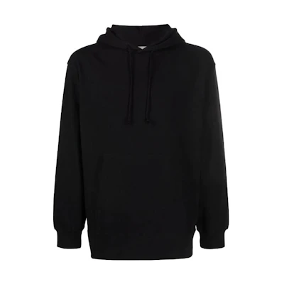 Yohji Yamamoto SS22 Black Fleece Pullover Hoodie HG-T25-078-1