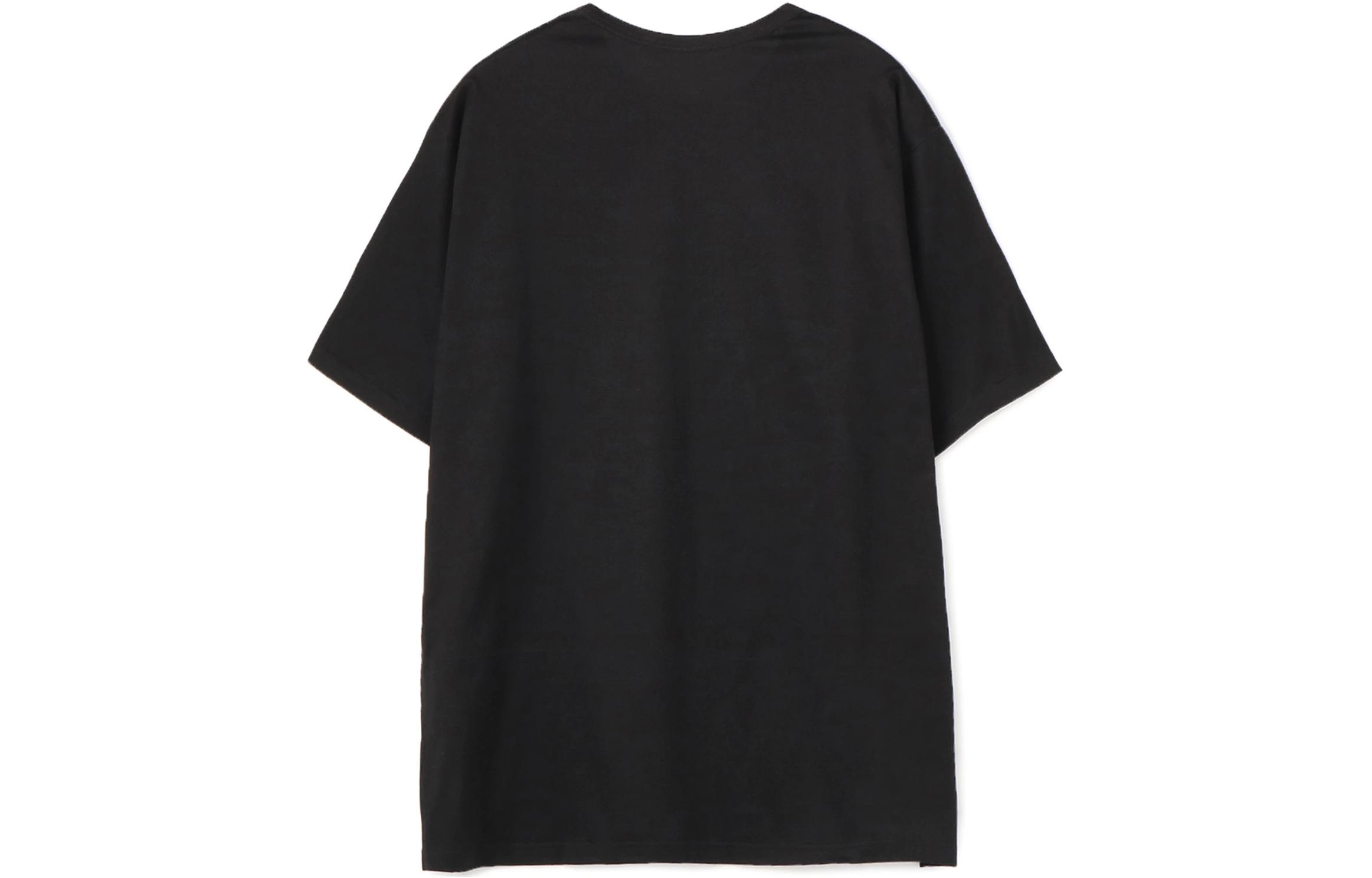 Lookbook ヨウジヤマモト SS22 アイプリント オーバーサイズ ユニセックス ブラックTシャツ FG-T87-273-1