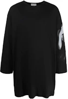 Yohji Yamamoto SS22 Oversized Graphic Print Black Long Sleeve Sweatshirt HG-T91-987 Yohji Yamamoto SS22 Oversized Graphic Print Black Long Sleeve Sweatshirt HG-T91-987
