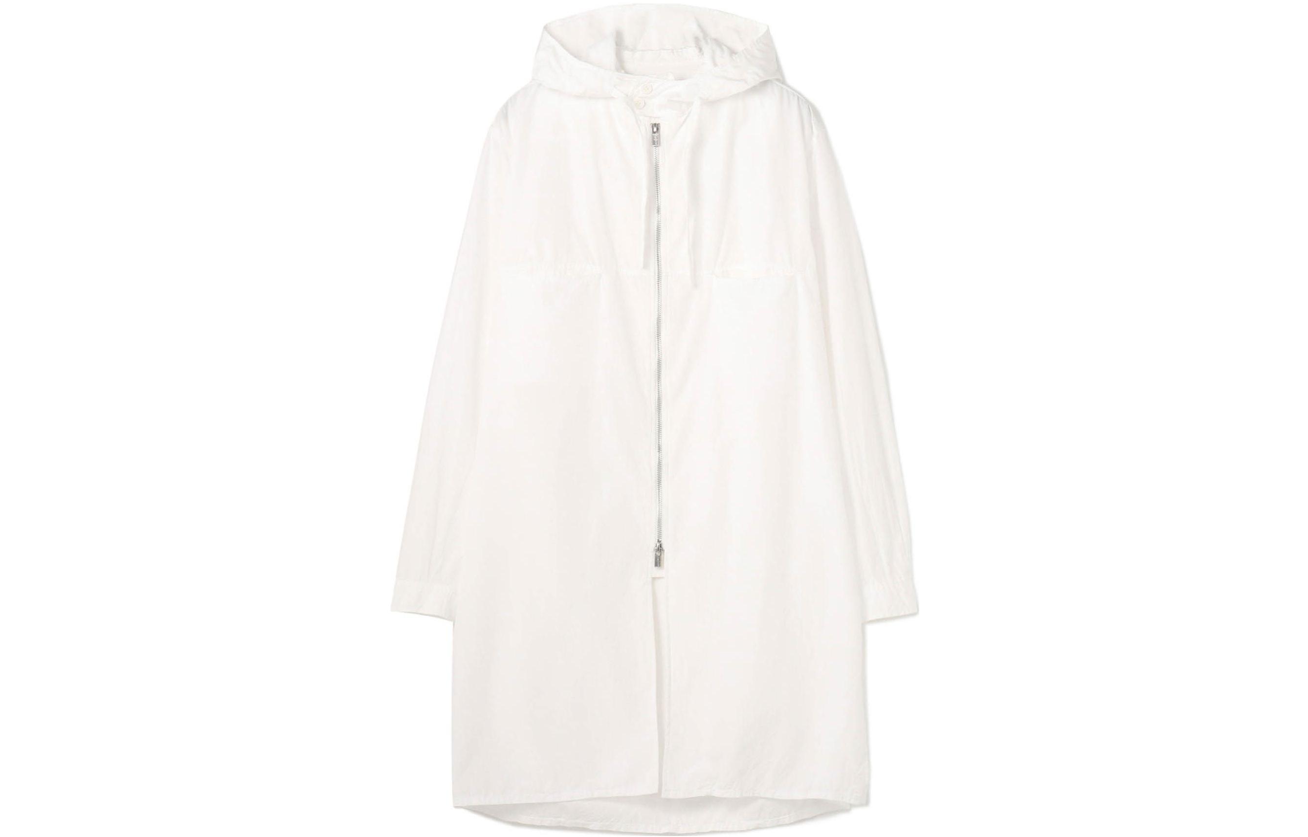 Yohji Yamamoto SS22 White Mid-Length Zip-Up Jacket for Men HG-B02-001-1