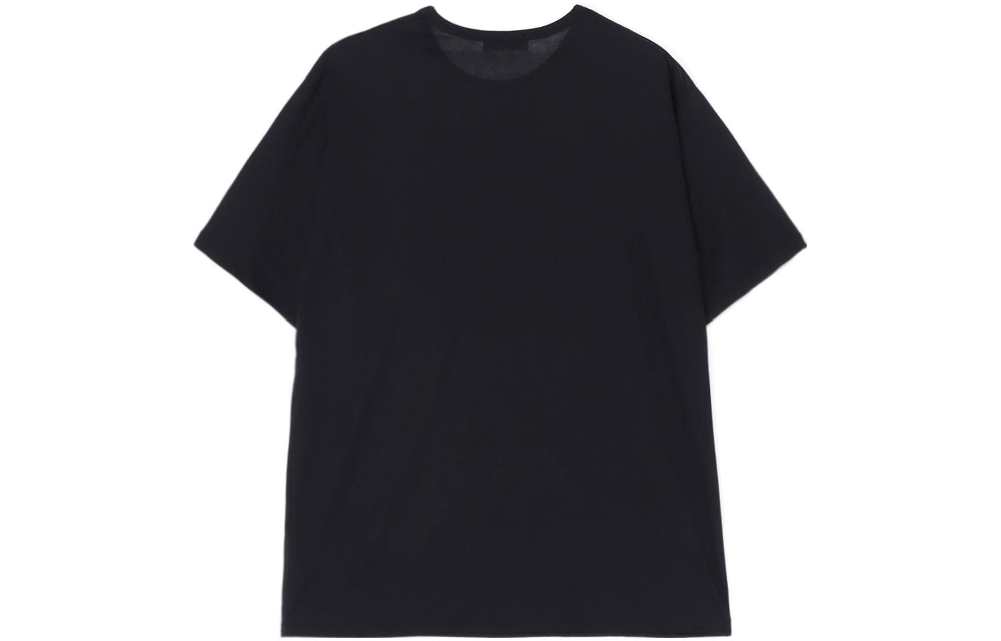 Lookbook ヨウジヤマモト SS23 ブラック グラフィックプリント クルーネックTシャツ HZ-T24-271-1-03