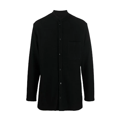 Yohji Yamamoto SS23 Black Solid Single-Breasted Long-Sleeve Jacket HE-T51-174