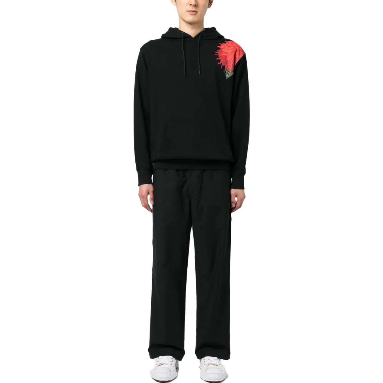 Lookbook Yohji Yamamoto SS23 Hoodie Motif Bunga Hitam Pullover HZ-T97-284-1