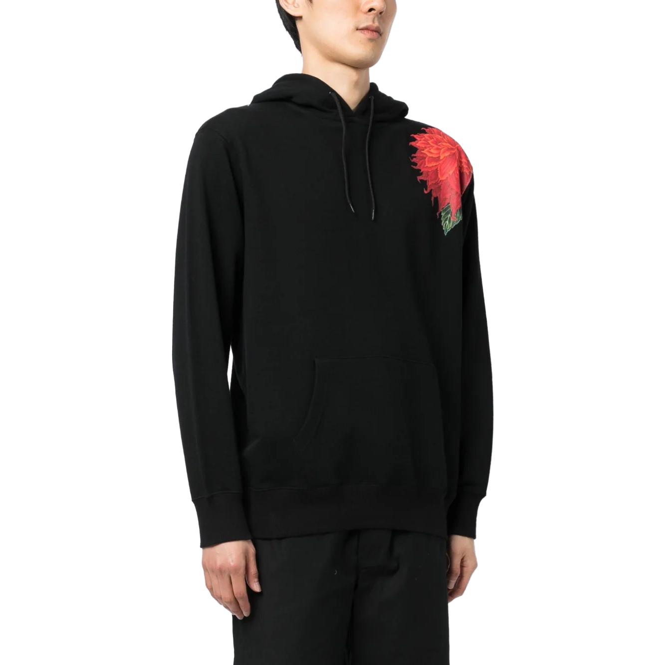 Purchase Yohji Yamamoto SS23 Hoodie Motif Bunga Hitam Pullover HZ-T97-284-1