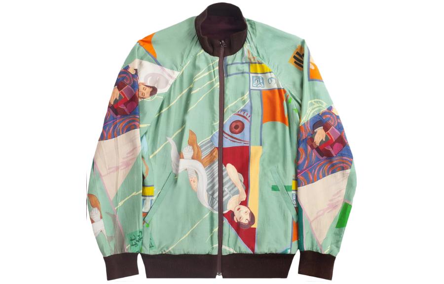 Yohji Yamamoto SS23 Pattern Print Stand Collar Jacket Multicolor 0089 1SS030301SRB MULT