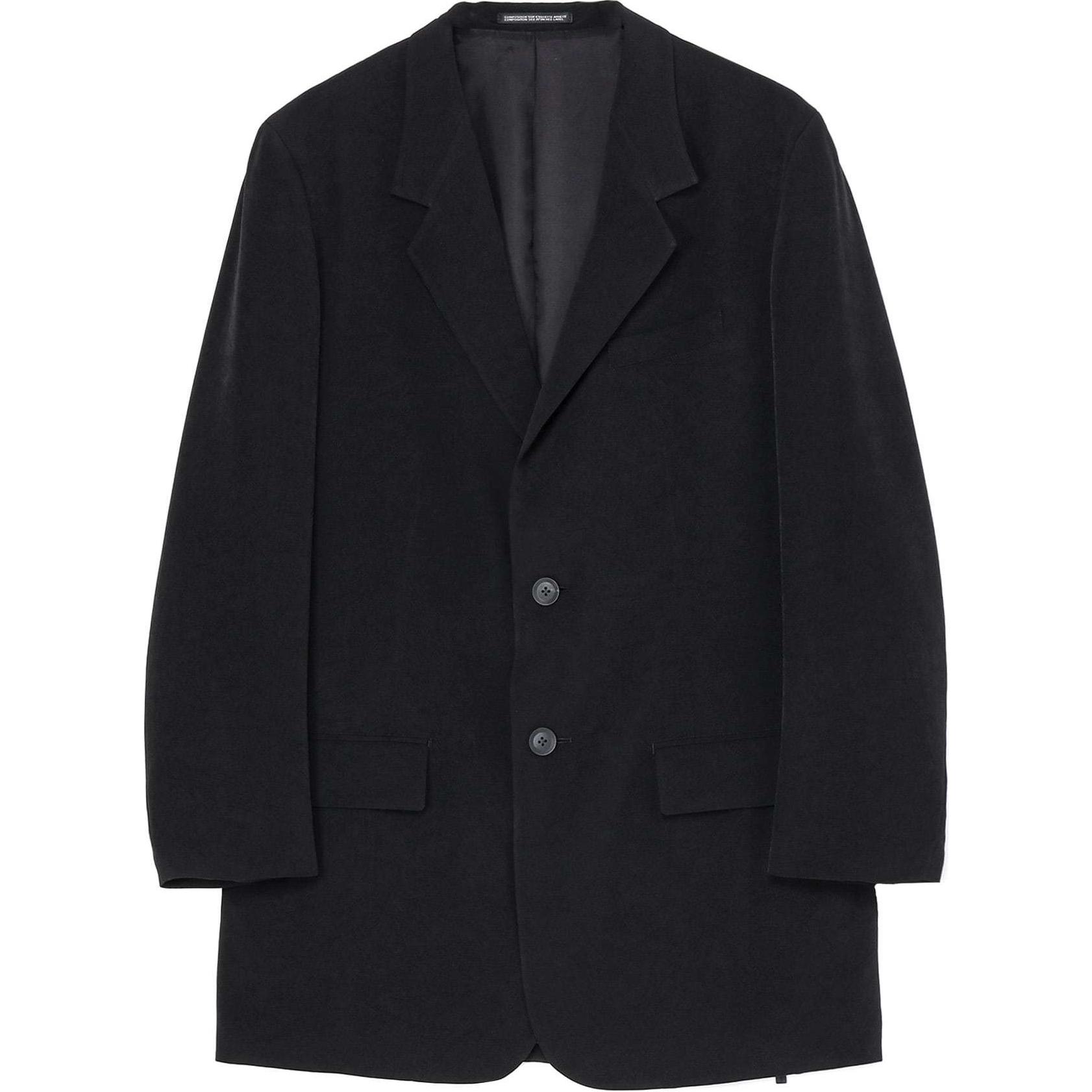 Yohji Yamamoto SS24 Black Two-Button Split-Side Long Sleeve Jacket Unisex HO-J33-500-1