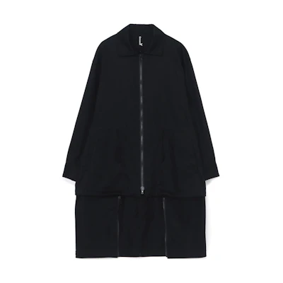 Yohji Yamamoto SS24 Ground Y Black Zip Jacket with Adjustable Cuffs Unisex GS-J05-003-1
