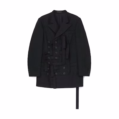 Yohji Yamamoto SS24 Loose-Fit Button Jacket Black Unisex HS-J55-359-1