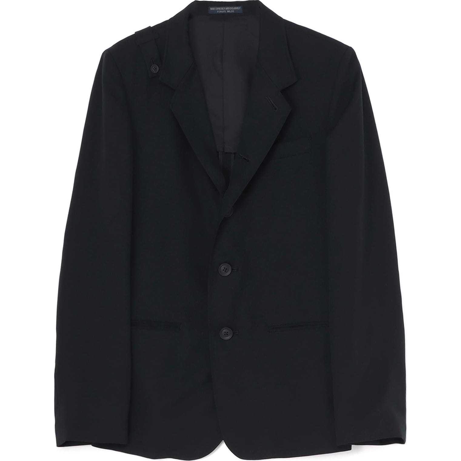 Yohji Yamamoto SS24 Minimalist Black Button-Up Jacket HS-J03-240-1