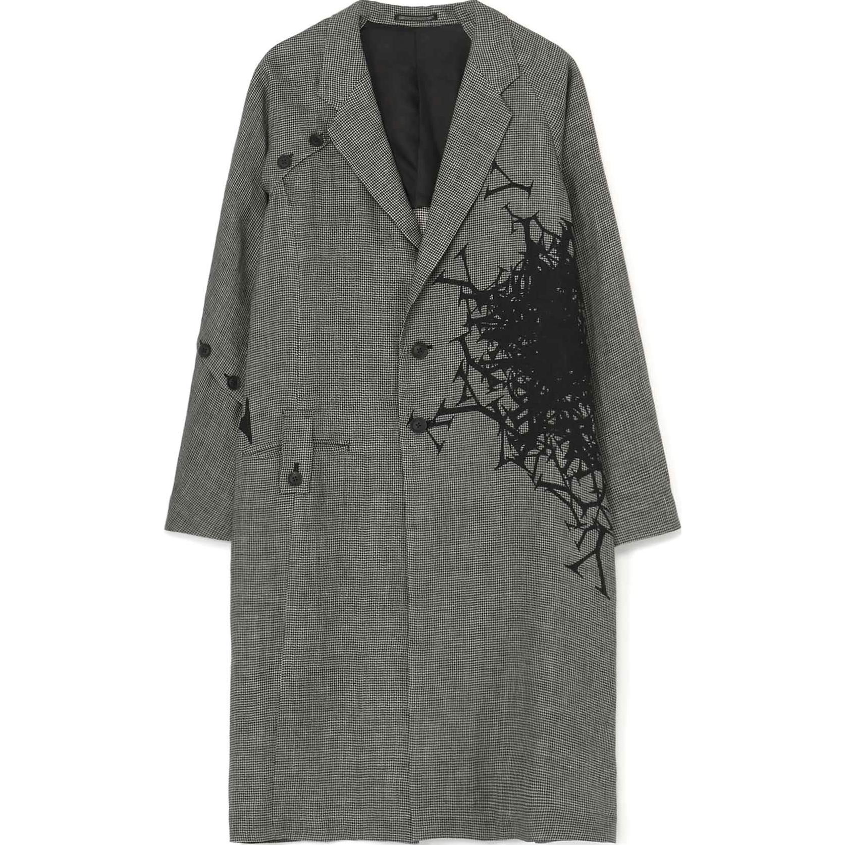 Yohji Yamamoto SS24 Multi-Fabric Button-Up Jacket Grey HS-J43-807-1