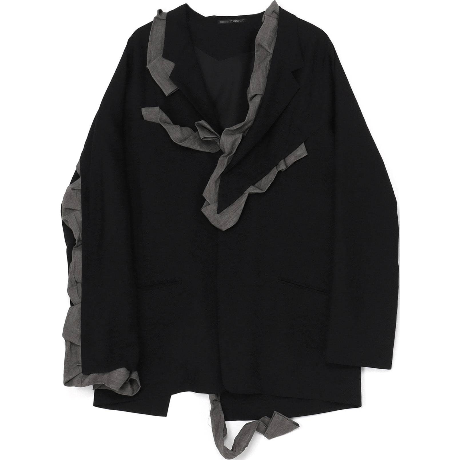 Yohji Yamamoto SS24 Twisted Gabardine PT Jacket Men’s Black HS-J28-102-1