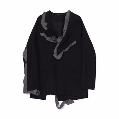 Yohji Yamamoto SS24 Twisted Gabardine PT Jacket Men’s Black HS-J28-102-1