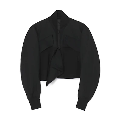 Yohji Yamamoto SS24 Unisex Black Solid Short Long-Sleeve Jacket FS-J67-800-1