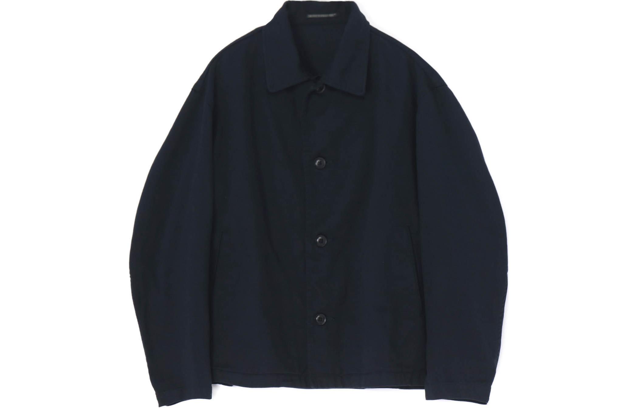 Yohji Yamamoto SS24 Unisex Solid Single-Breasted Navy Blue Jacket HS-J99-040-2
