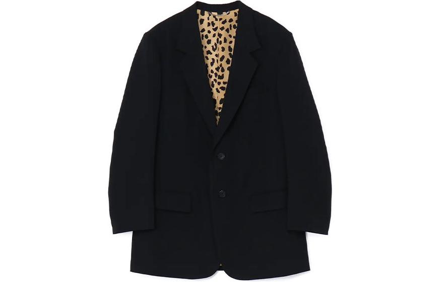 Yohji Yamamoto Text Print Black Long Sleeve Jacket Unisex SJ-J40-100-1