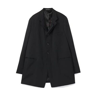Yohji Yamamoto Unisex Black Long Sleeve Button-Up Jacket HX-J52-131-1