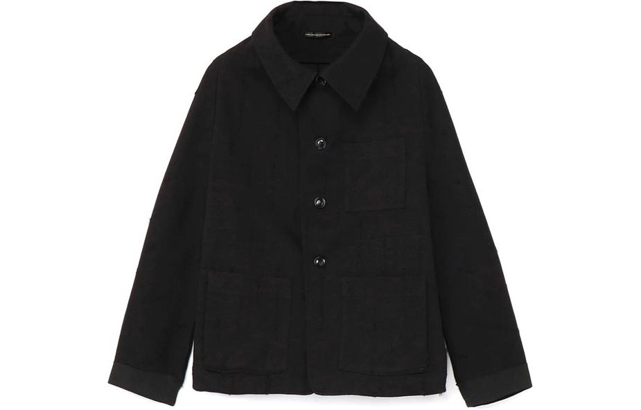 Yohji Yamamoto Unisex Black Single-Breasted Long Sleeve Jacket YM-T20-676-2-02