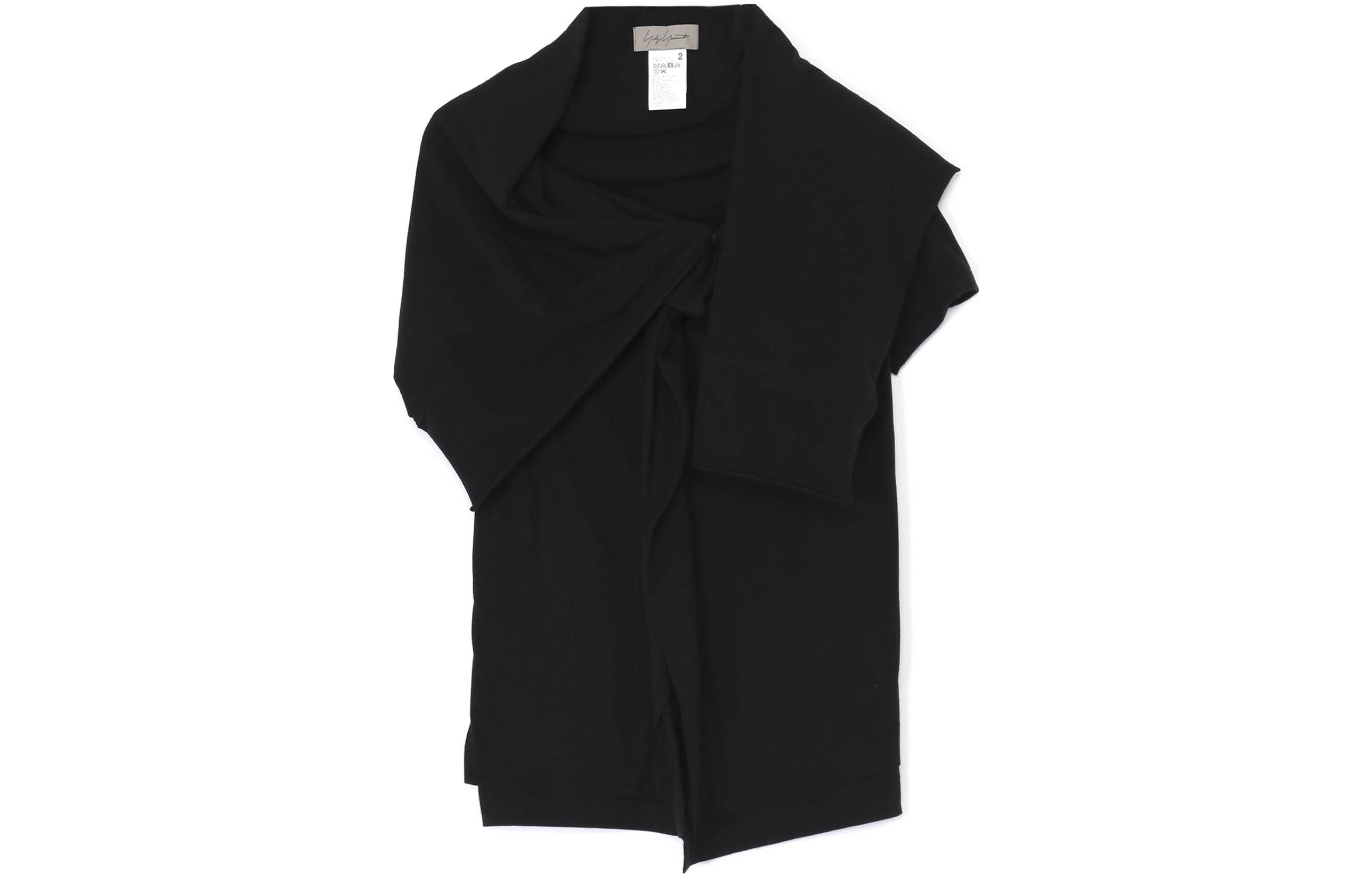 Yohji Yamamoto Unisex Black Single-Jersey Knit Short-Sleeve Jacket FS-T28-074-2