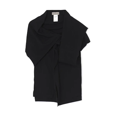 Yohji Yamamoto Unisex Black Single-Jersey Knit Short-Sleeve Jacket FS-T28-074-2