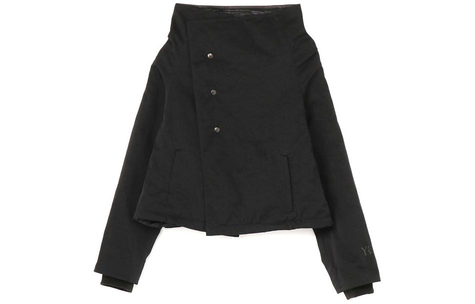 Yohji Yamamoto Unisex Black Solid Loose-Fit Button Long Sleeve Jacket YK-C21-603-2-02