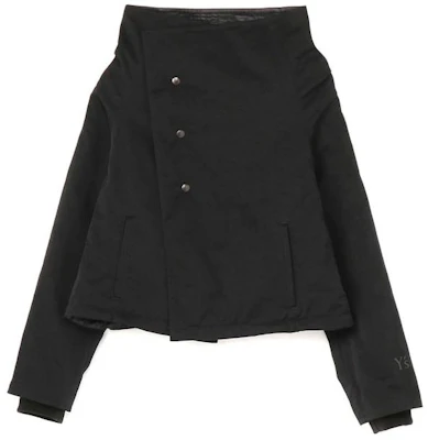 Yohji Yamamoto Jaket Hitam Unisex Lengan Panjang Loose Fit dengan Kancing YK-C21-603-2-02 Buy Yohji Yamamoto Jaket Hitam Unisex Lengan Panjang Loose Fit dengan Kancing YK-C21-603-2-02