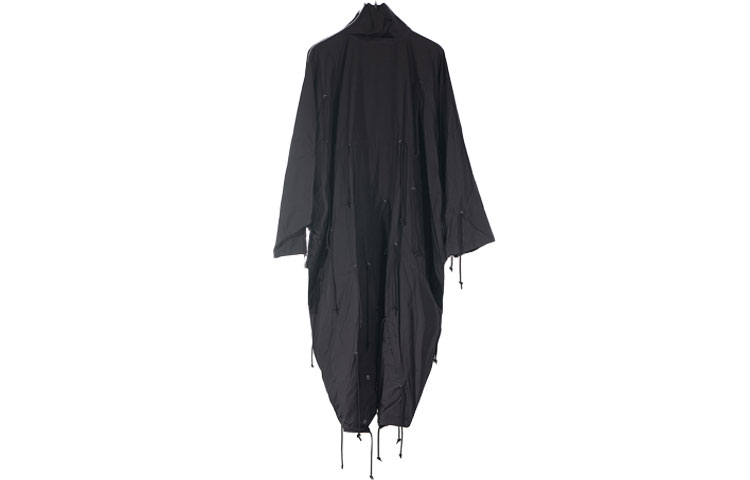 Order Yohji Yamamoto Unisex Jaket Hitam Lengan Panjang Deconstructed Drawstring. NR-C53-010