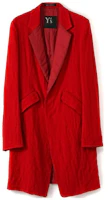 Yohji Yamamoto Unisex Red Loose-Fit Long Sleeve Jacket YB-J03-126-1-01 Yohji Yamamoto Unisex Red Loose-Fit Long Sleeve Jacket YB-J03-126-1-01
