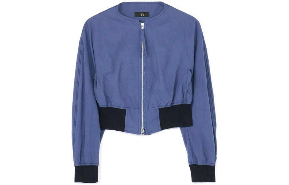Yohji Yamamoto Unisex Short Zip Jacket Blue YL-Y03-025-1-01