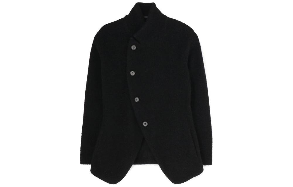 Yohji Yamamoto Unisex Single-Breasted Black Long-Sleeve Jacket YK-T11-963-3