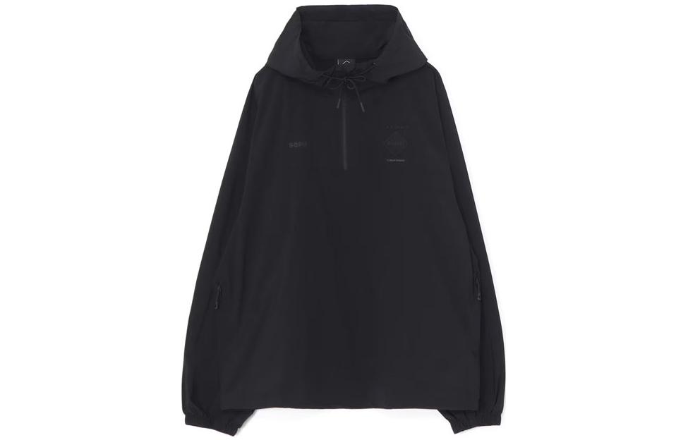 Yohji Yamamoto FC Real Bristol Black Pullover Hoodie Jacket for Men SJ-Y07-805-2