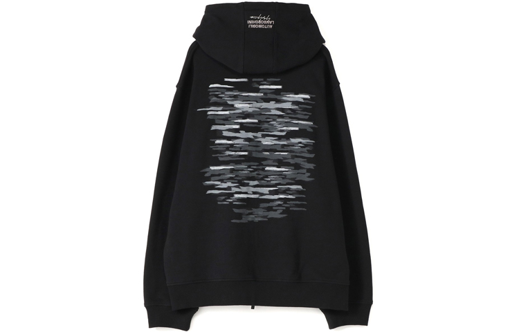 Yohji Yamamoto Lamborghini Hoodie Zip-Up Jacket Black HR-T84-991