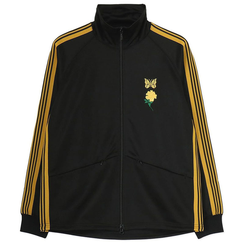 Yohji Yamamoto Needles Wildside SS24 Butterfly Peony Print Jacket Black Unisex SS-J01-920-2