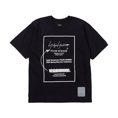 Yohji Yamamoto NBHD FW23 Chest Logo Print Unisex T-Shirt. 232PCYYN-ST01S