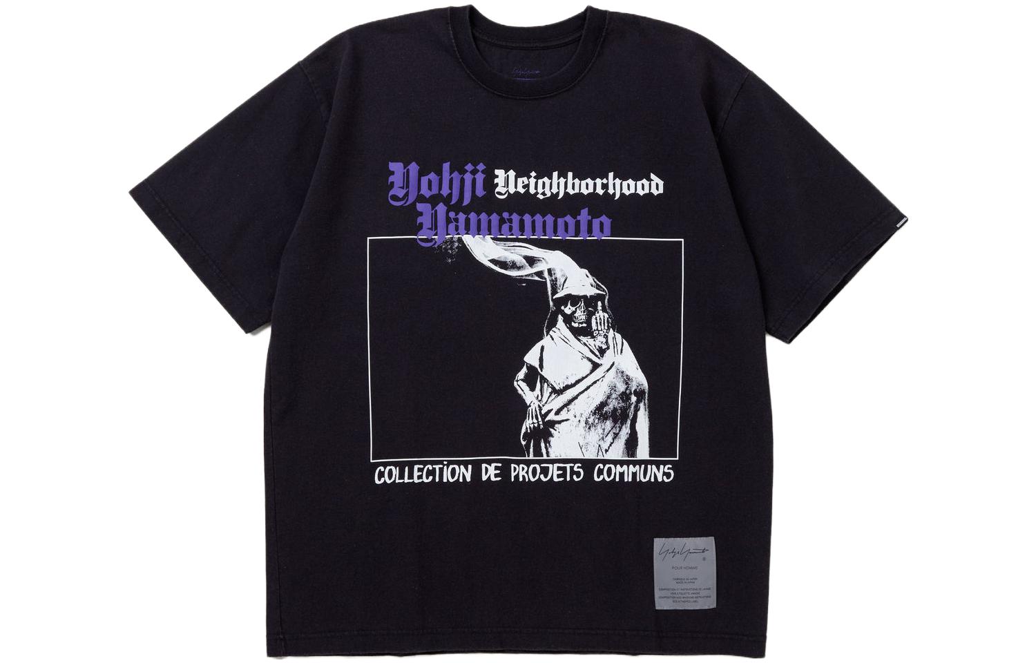 Order Yohji Yamamoto x NEIGHBORHOOD FW23 ダメージ加工 グラフィック ユニセックスTシャツ 232PCYYN-ST02S