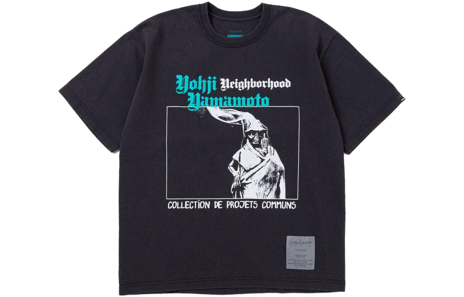 Lookbook Yohji Yamamoto x NEIGHBORHOOD FW23 ダメージ加工 グラフィック ユニセックスTシャツ 232PCYYN-ST02S