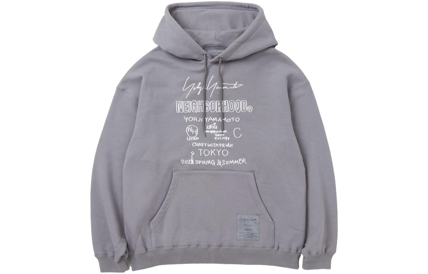 Yohji Yamamoto NBHD FW23 Hand-Drawn Logo Hoodie Unisex 232YAYYN-CSM01S