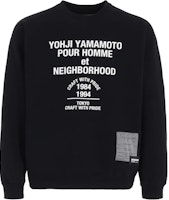 Yohji Yamamoto x NEIGHBORHOOD FW24 Black Letter Print Pullover Sweatshirt. HP-T88-995-2 Yohji Yamamoto x NEIGHBORHOOD FW24 Black Letter Print Pullover Sweatshirt. HP-T88-995-2