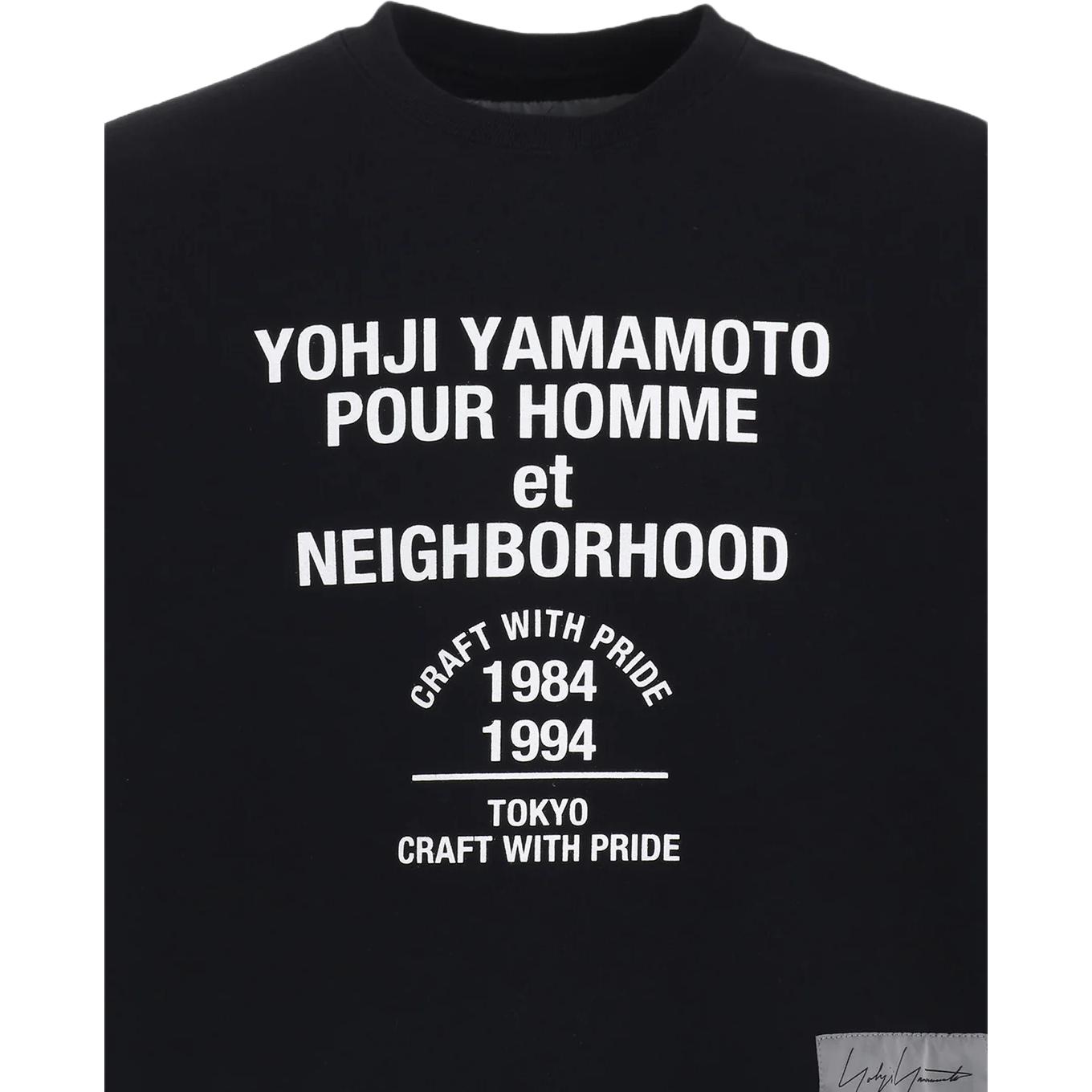 Purchase ヨウジヤマモト x NEIGHBORHOOD FW24 ブラック レタープリント スウェットプルオーバー HP-T88-995-2